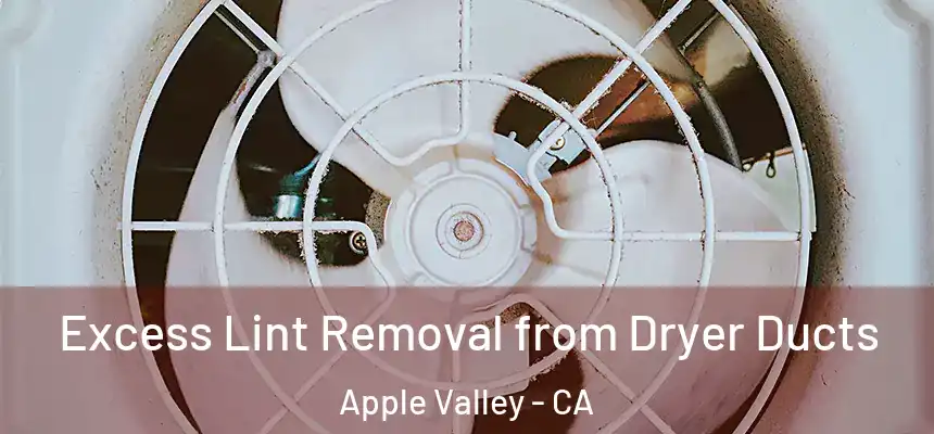 Excess Lint Removal from Dryer Ducts Apple Valley - CA